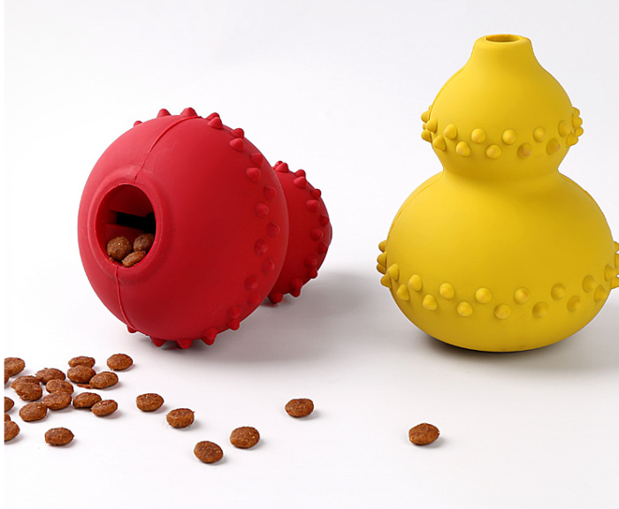 Natural Rubber Dog Chew Toy with Treat Dispenser - Image 2