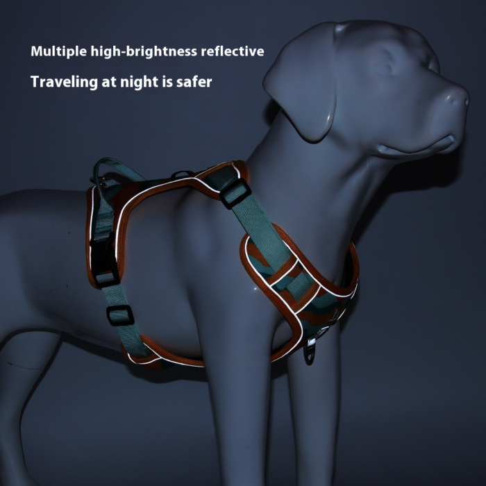 Adjustable Reflective Dog Harness with Handle – Chest & Back Support - Image 8