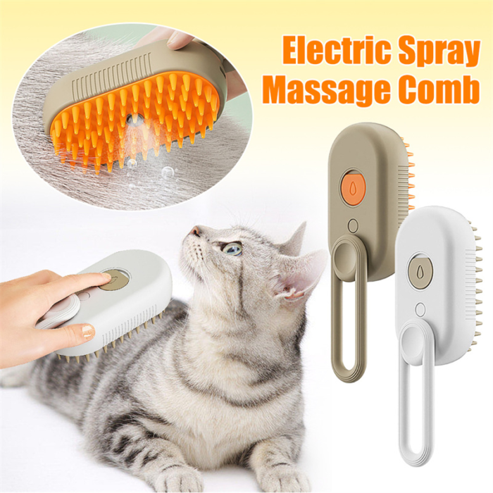 3-in-1 Electric Spray Massage Cat & Dog Grooming Brush - Image 2