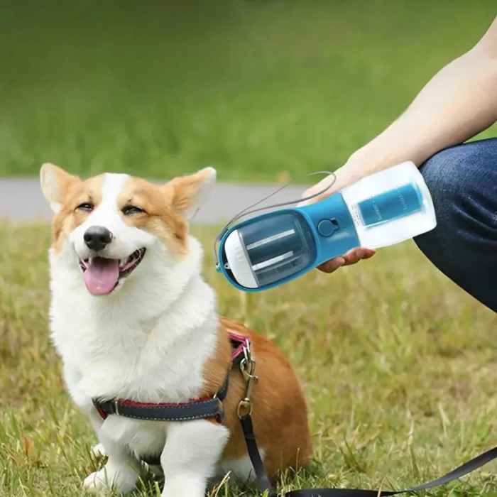 3-in-1 Pet Water Bottle – Hydrate, Feed & Clean on the Go - Image 4