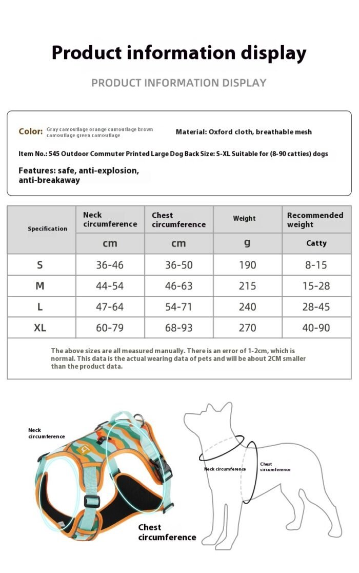 Adjustable Reflective Dog Harness with Handle – Chest & Back Support - Image 6