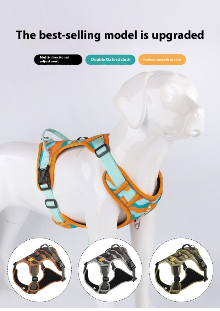 Adjustable Reflective Dog Harness with Handle – Chest & Back Support - Image 14