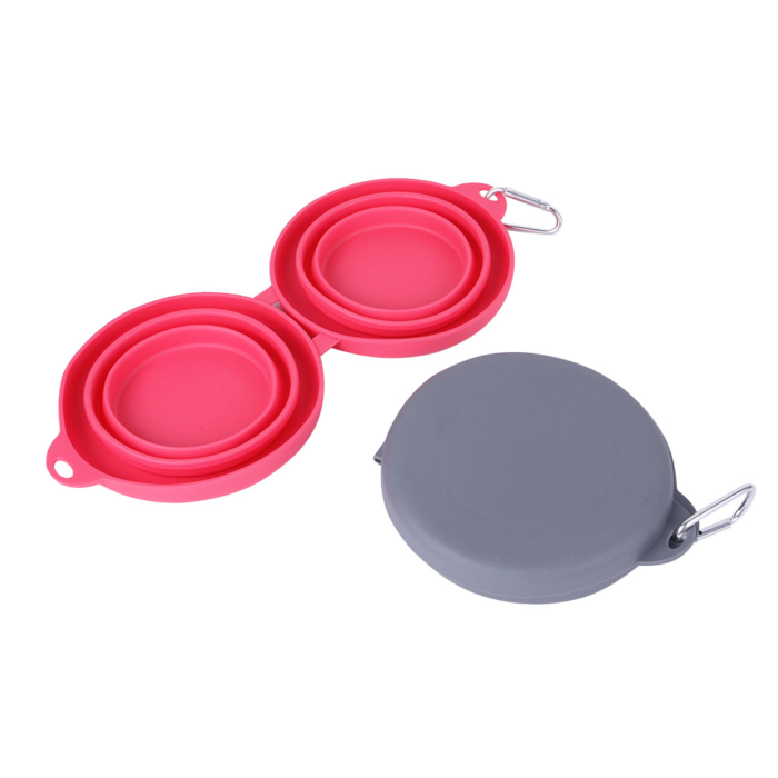 Double Collapsible Dog & Cat Bowls with Non-Slip Silicone Mat - Image 9