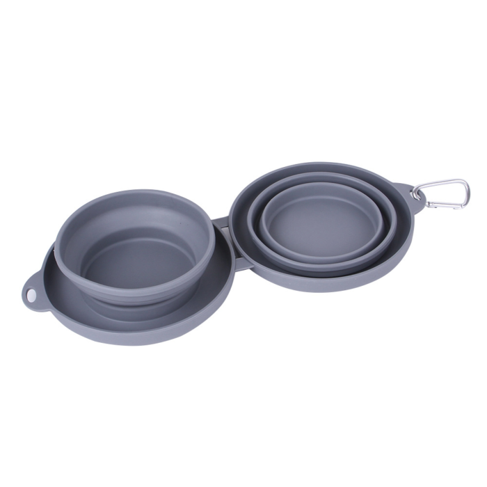 Double Collapsible Dog & Cat Bowls with Non-Slip Silicone Mat - Image 12